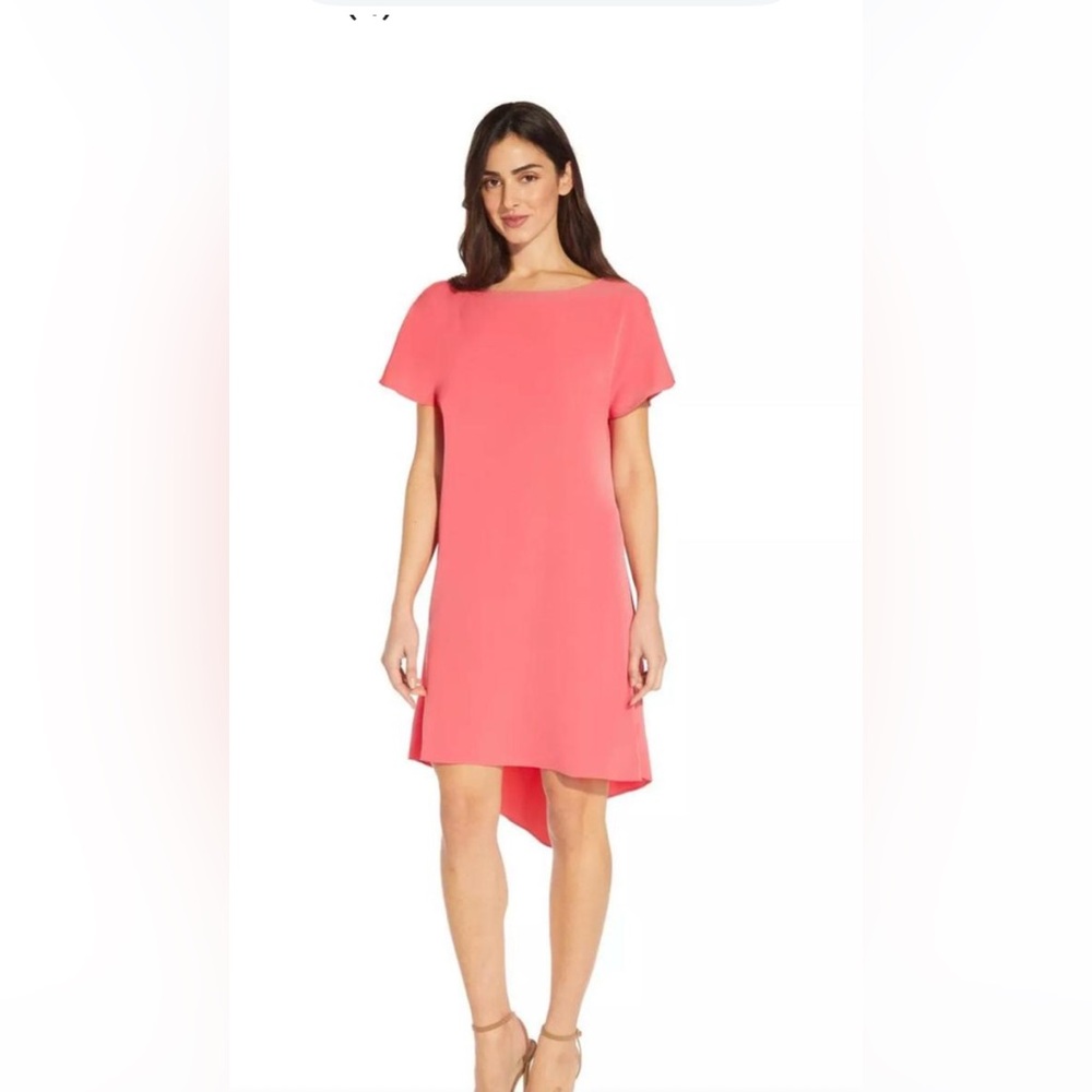 Adrianna Papell Coral Asymmetrical Sheath Dress